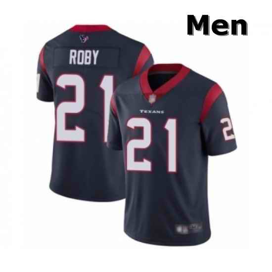 Men Houston Texans 21 Bradley Roby Navy Blue Team Color Vapor Untouchable Limited Player Football Jersey